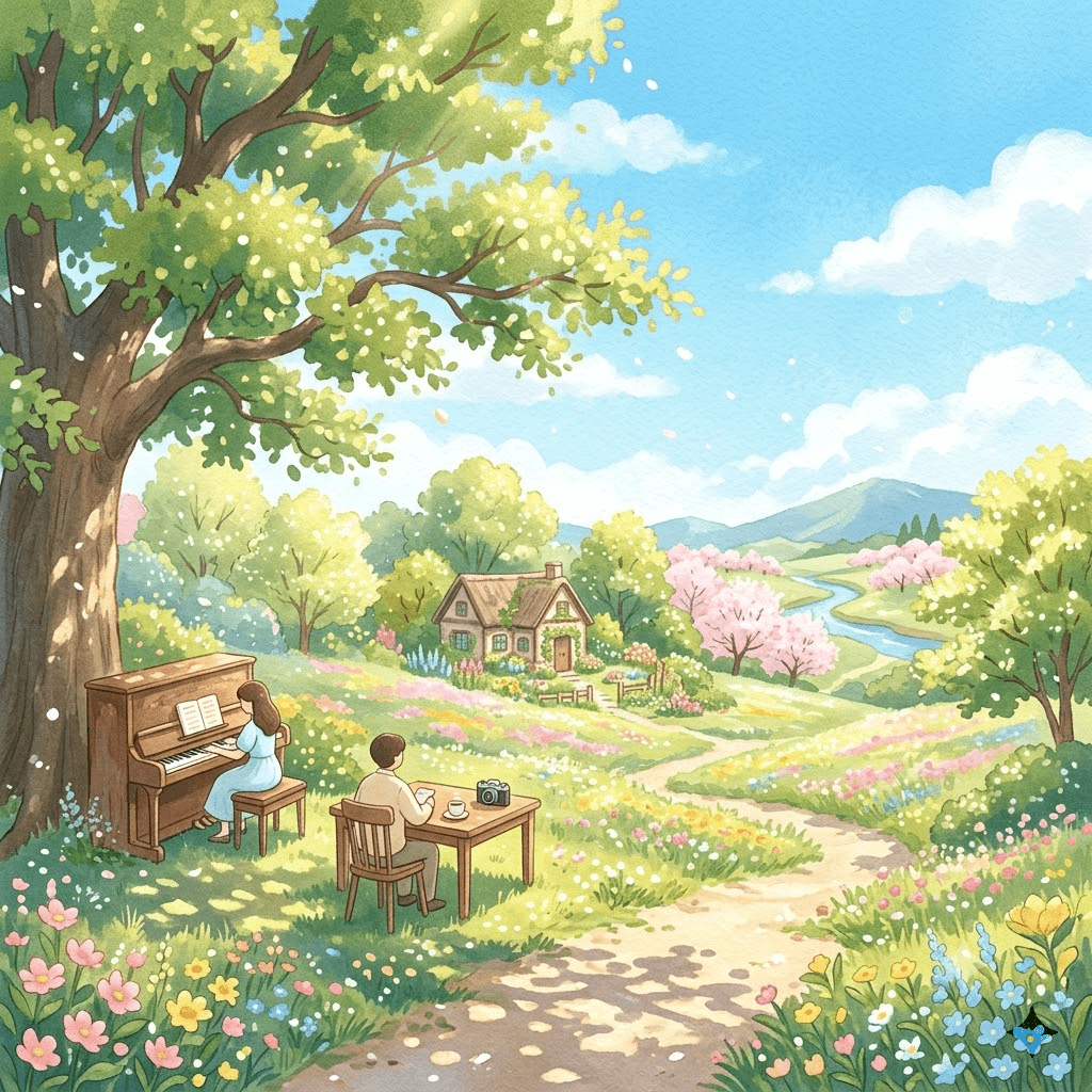 건반 위의 빛그림