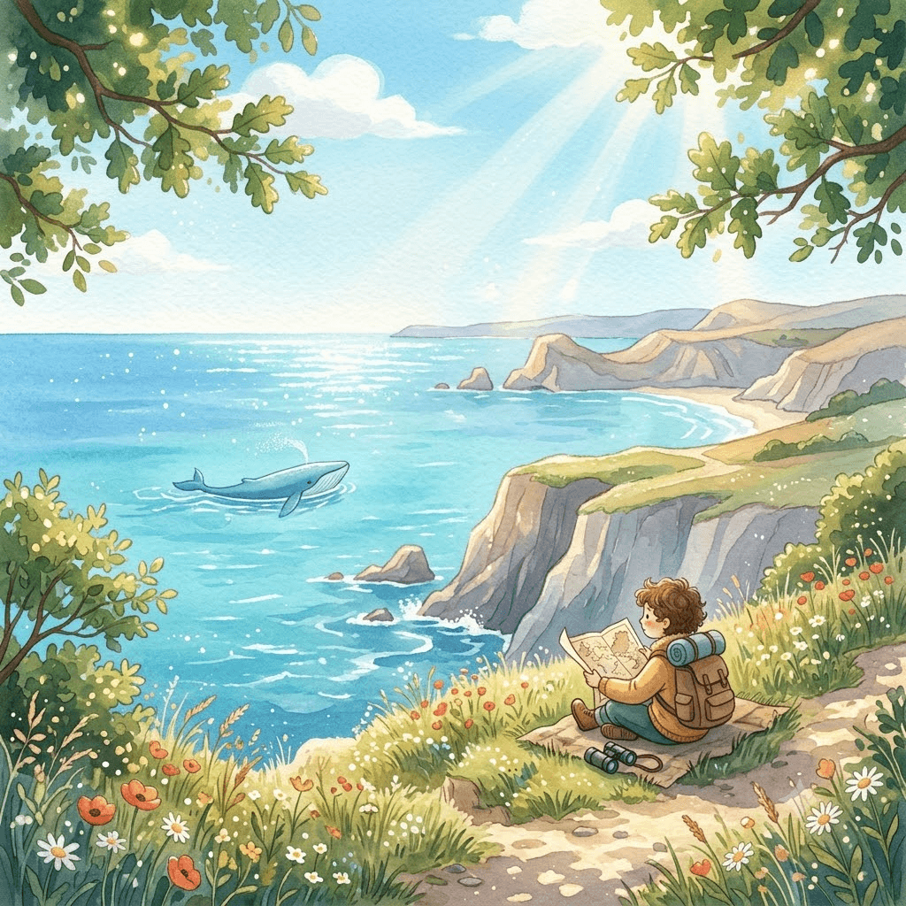 깊은 바다를 가로지르는 지도